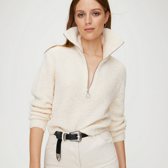 Simons | Fuzzy Half Zip Sweater 🤍 - Picture 4 of 4